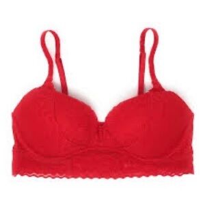Victoria’s Secret Pink bra bralette Lace - Color Red. Size- Med.
